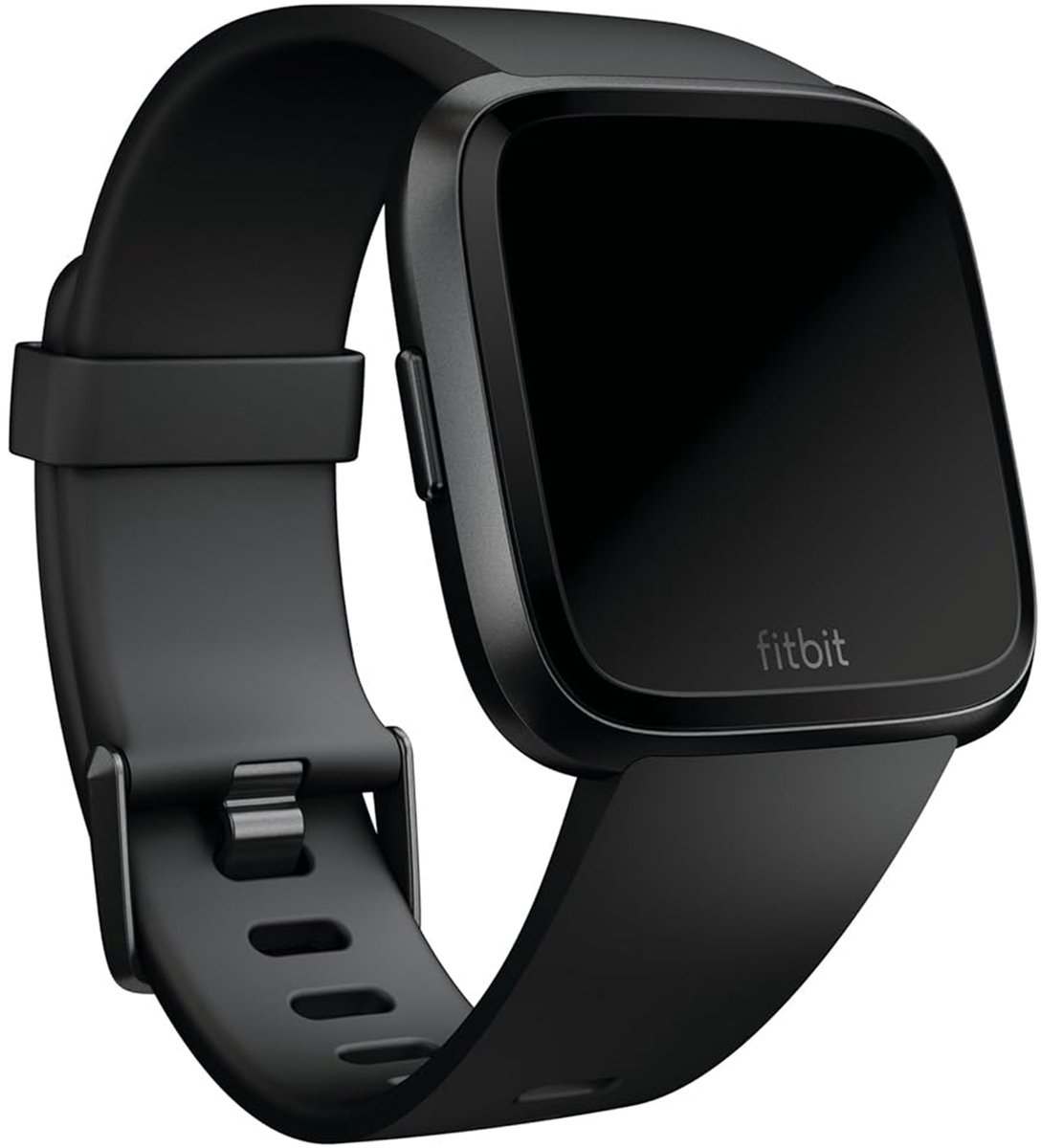 Fitbit Versa (Lite) siliconen bandje - Klassiek zwart - Large