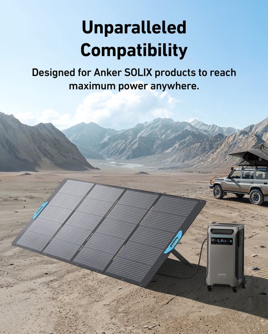 Anker SOLIX PS400 - Bifacial Portable Solar Panel - 400W Vermogen - Dubbelzijdige Efficiëntie - Draagbaar & Weerbestendig van Anker — afbeelding 2