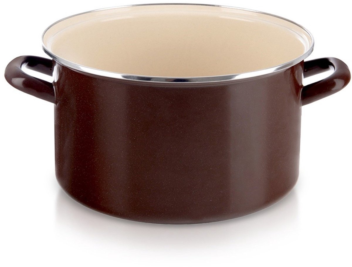 Orion Brown Serie - Emalië Pan - 28 cm - 8 l - Geschikt voor Alle Kookplaten