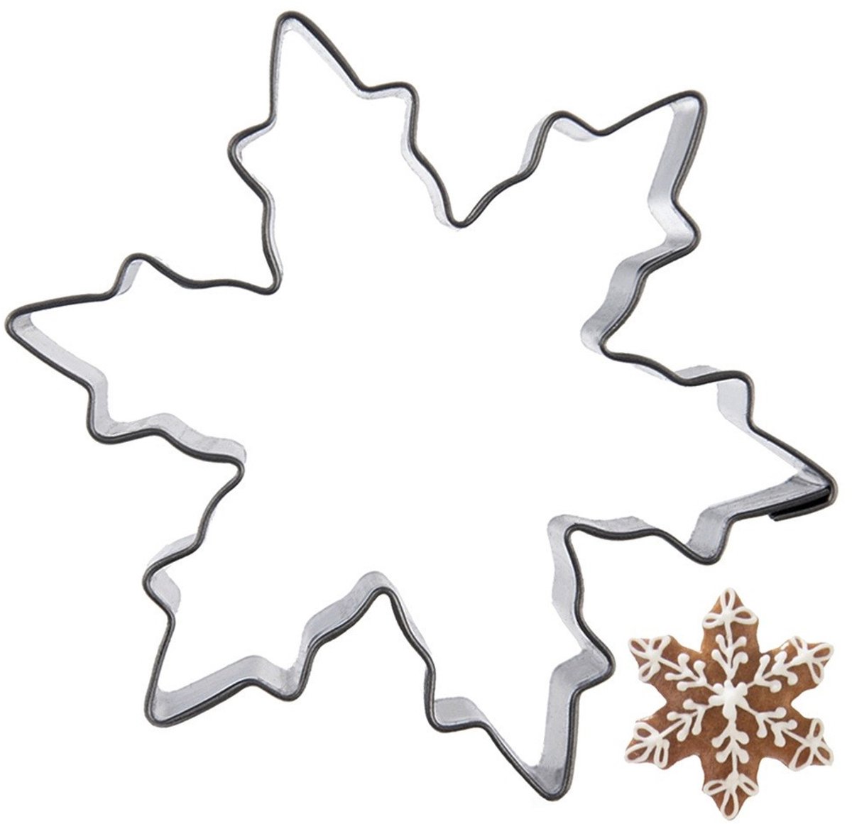 Orion - Koekjes Uitsteker - Sneeuwvlok - 5,5 cm - Roestvrij Staal