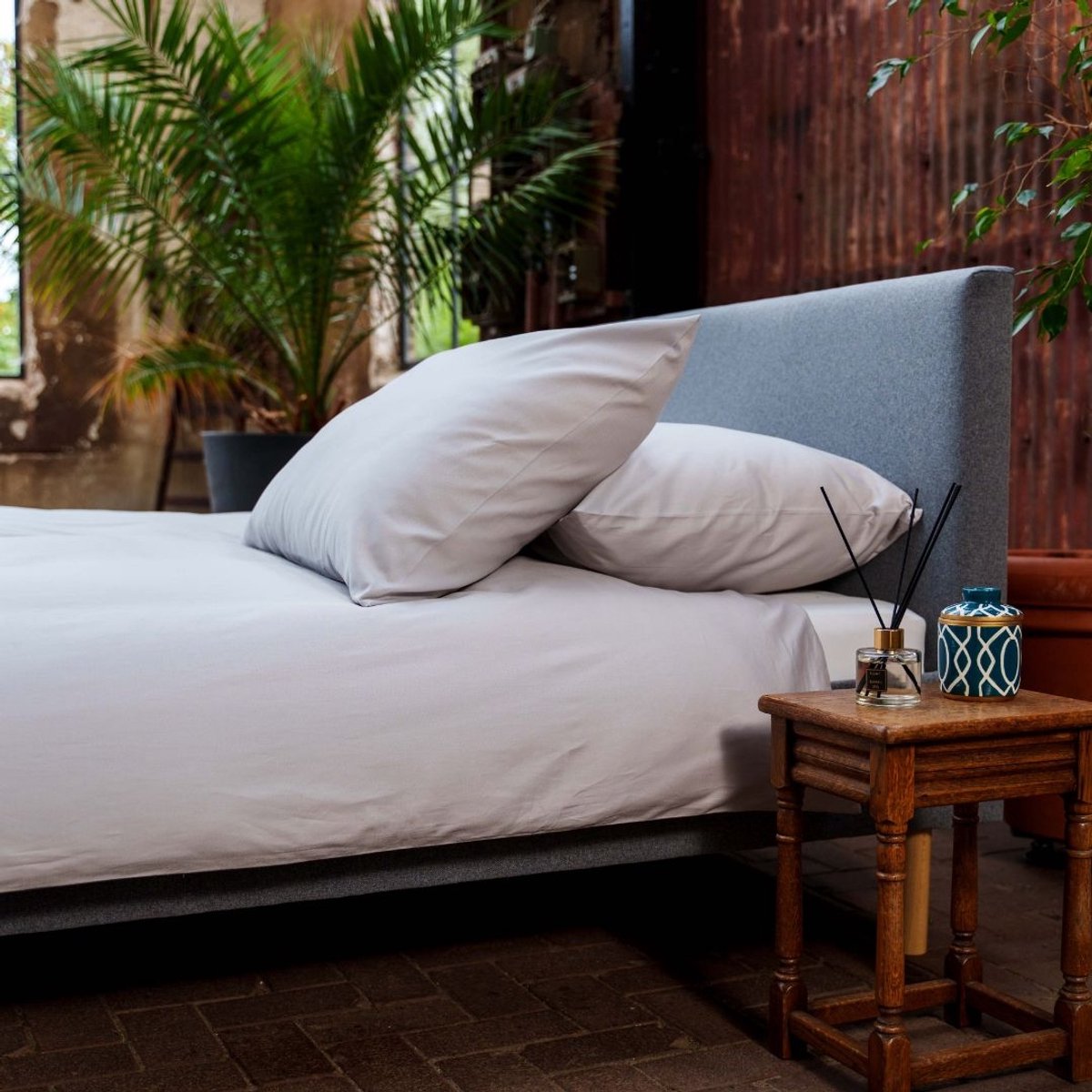 kayori Senju Dekbedovertrek Katoensatijn - 260x200-220 + 2 slopen - Lits-jumeaux - 300TC Premium Hotelkwaliteit - Grijs