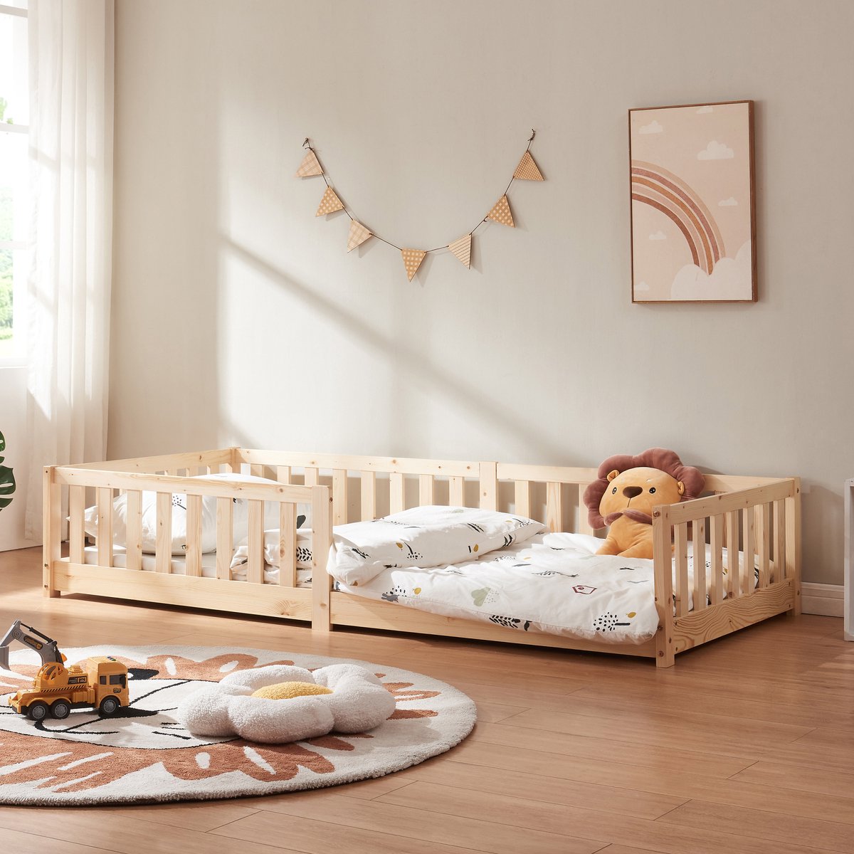 en.casa Kinderbed Tanna 90x200 cm naturel [en.casa]