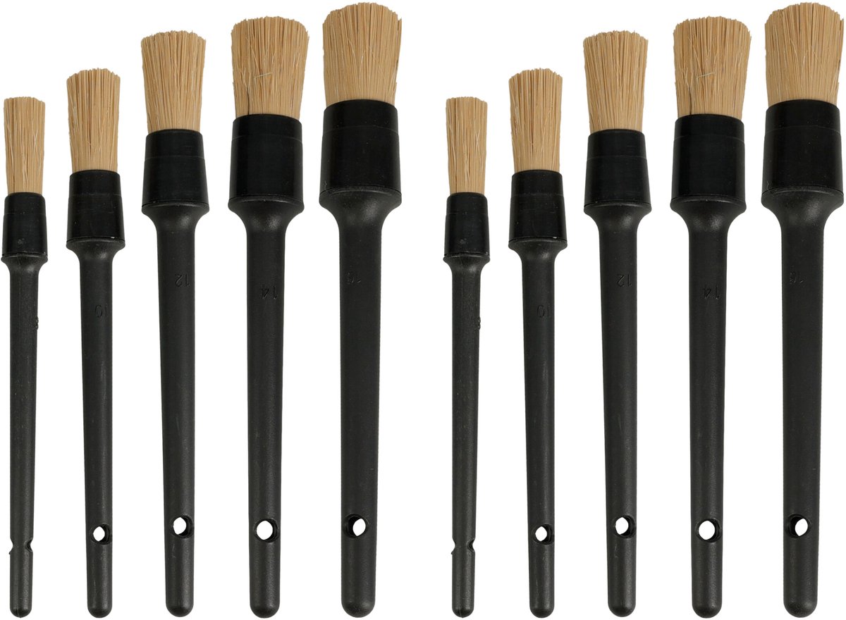FX Tools Verfkwasten set 5delig - 2x - ronde kwasten - 5 formaten - kwasten - Voordeelkwasten - Schilderen thuis