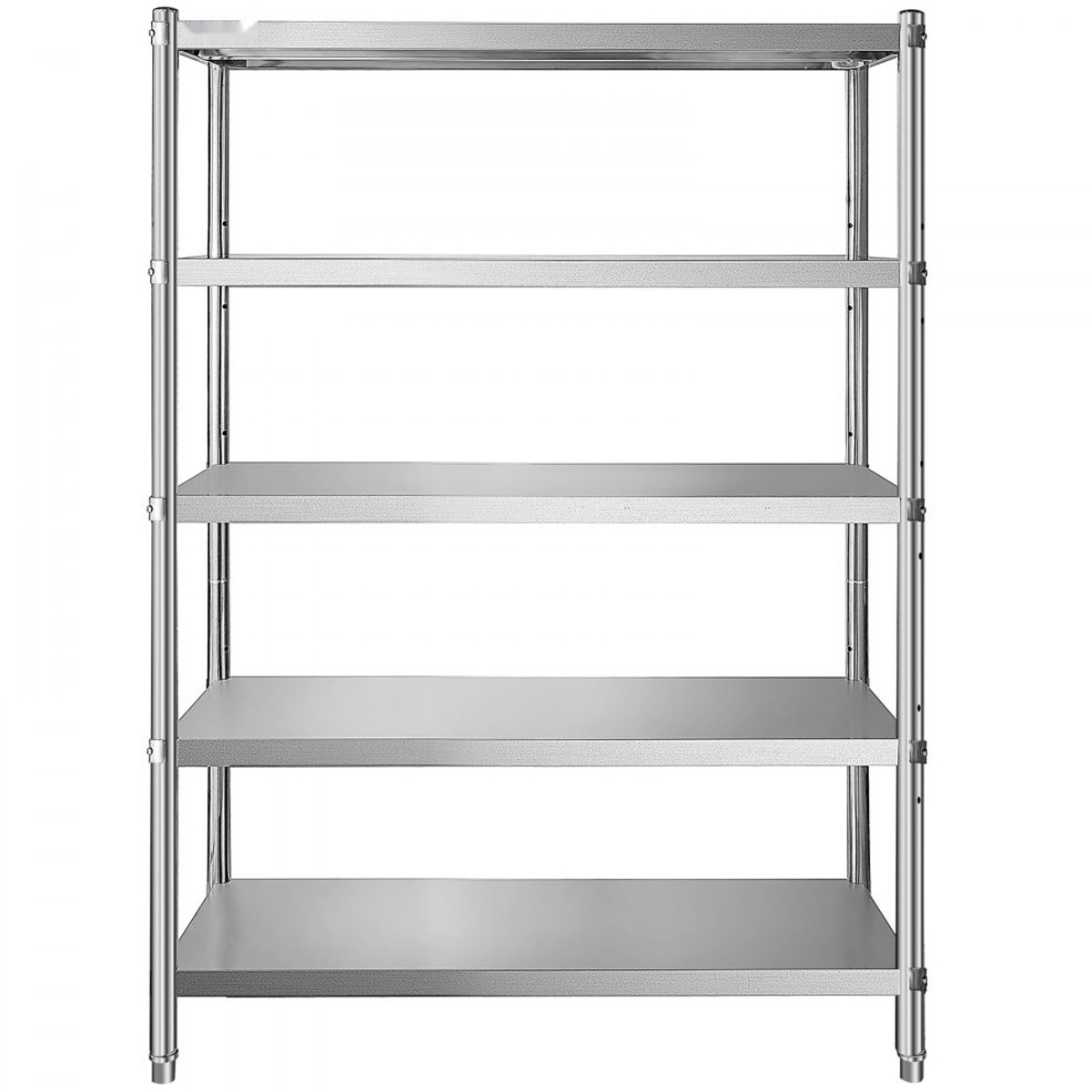 RVS Stellingkast Opbergrek - Staand Keukenrek Horeca - 6 Legborden - Draagvermogen 150 kg - Zware Uitvoering - 12,2 x 47 x 18,3 cm