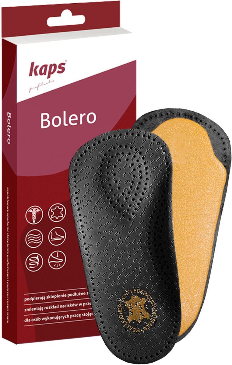 Kaps Bolero Black inlegzolen - Comfort en steun voor platvoeten