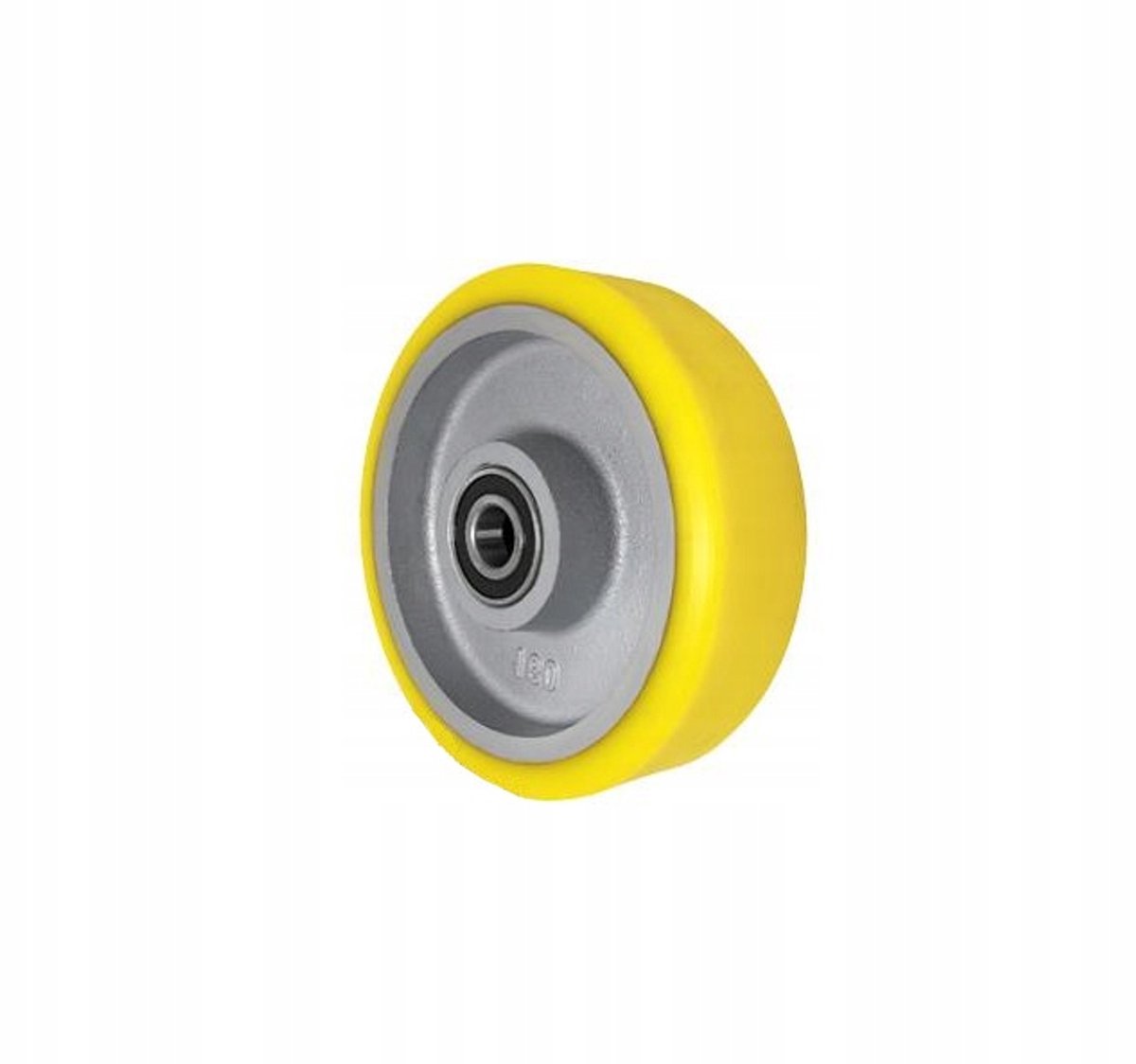Gietijzer-polyurethaan wiel 180mm, 700kg belastbaar, 25mm asgat