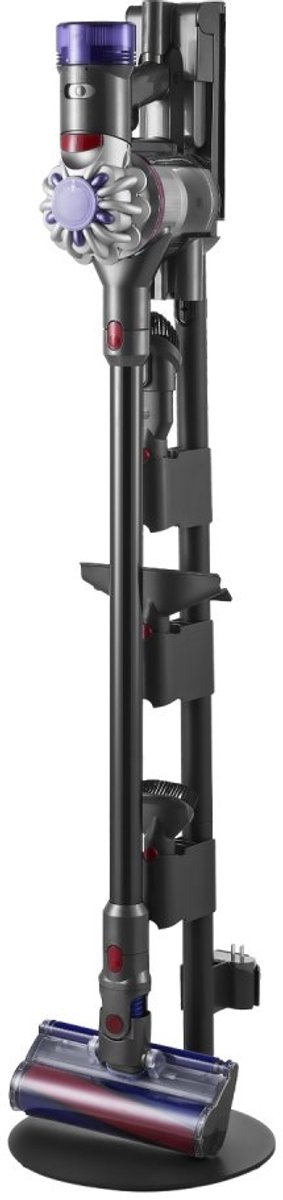 Stofzuigerstandaard - Vrijstaand Opslagrek voor Steelstofzuiger - Compatibel met V7/V8/V10/V11/V12/V15 - Afmeting 298 x 298 x 1260 mm - Voor 6 Borstels - Antislippads (4 stuks)