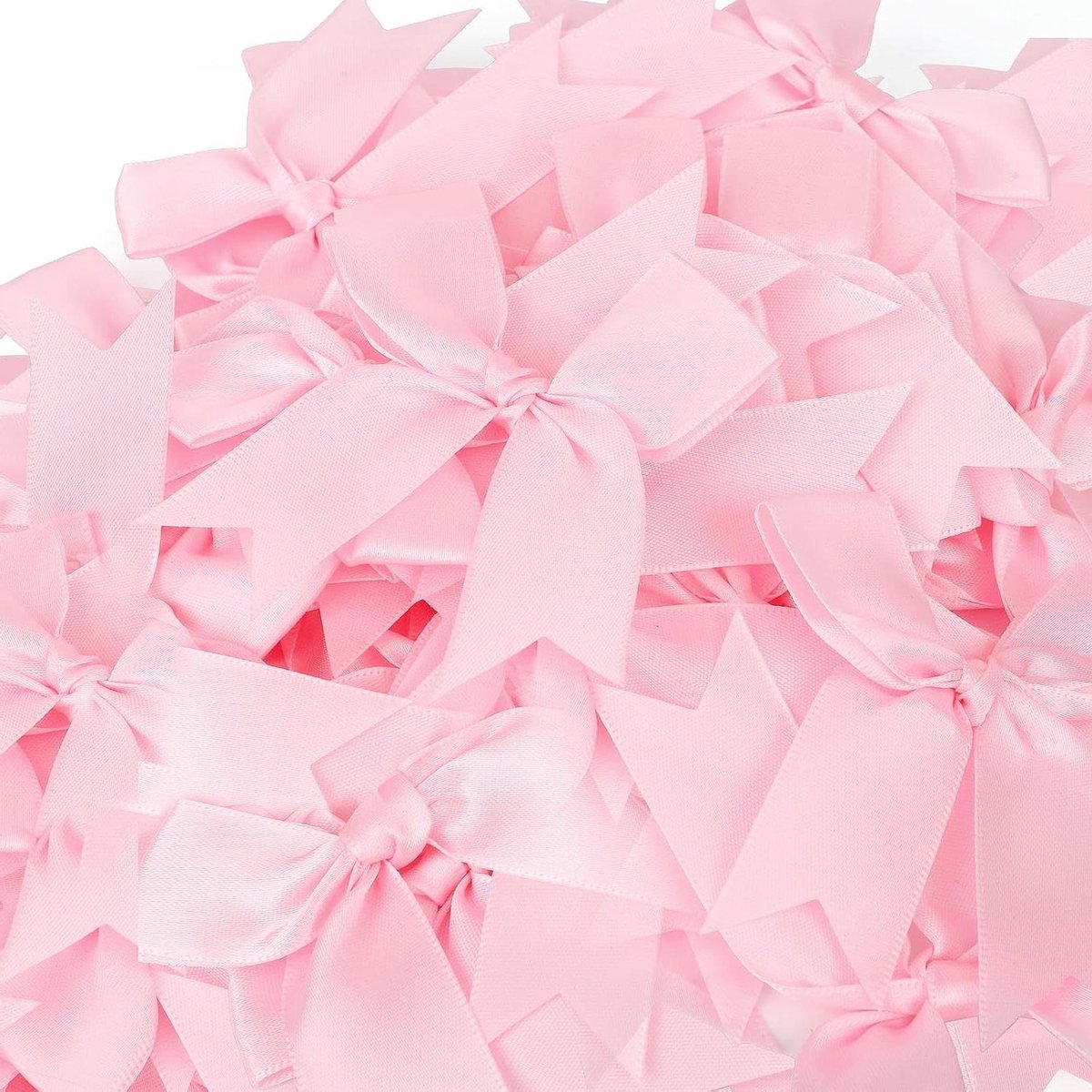 EGoods - Roze Strikken, 50 Stuks, 8cm lang, Geschikt voor Cadeauverpakkingen, Bruiloftsdecoratie, Verjaardagsfeestjes.