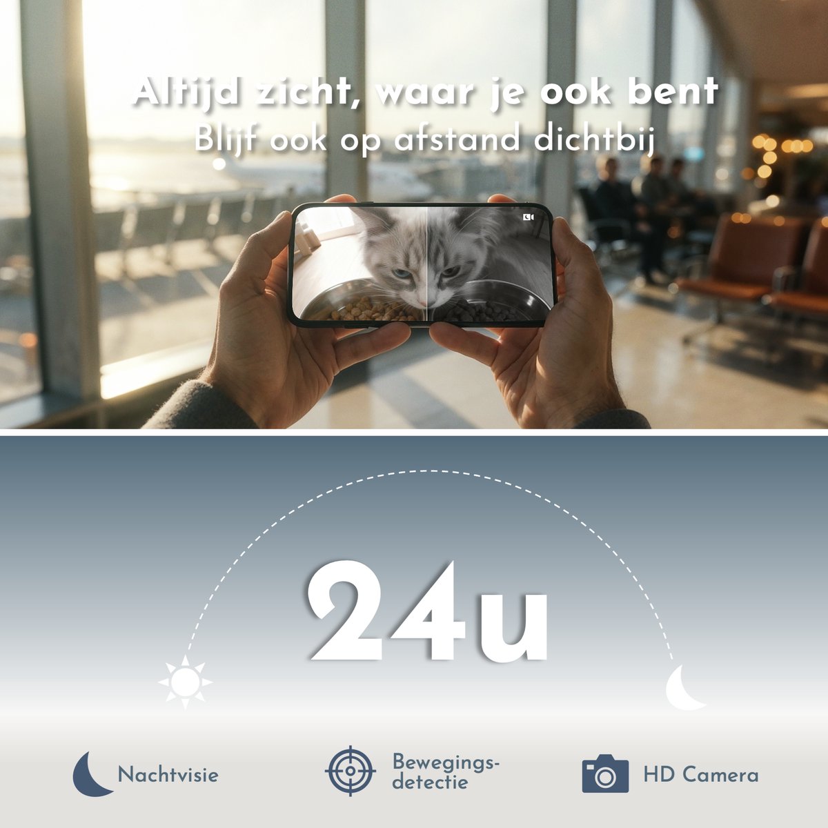 CatElite Automatische Voerbak voor 2 Katten 7L - afbeelding 3