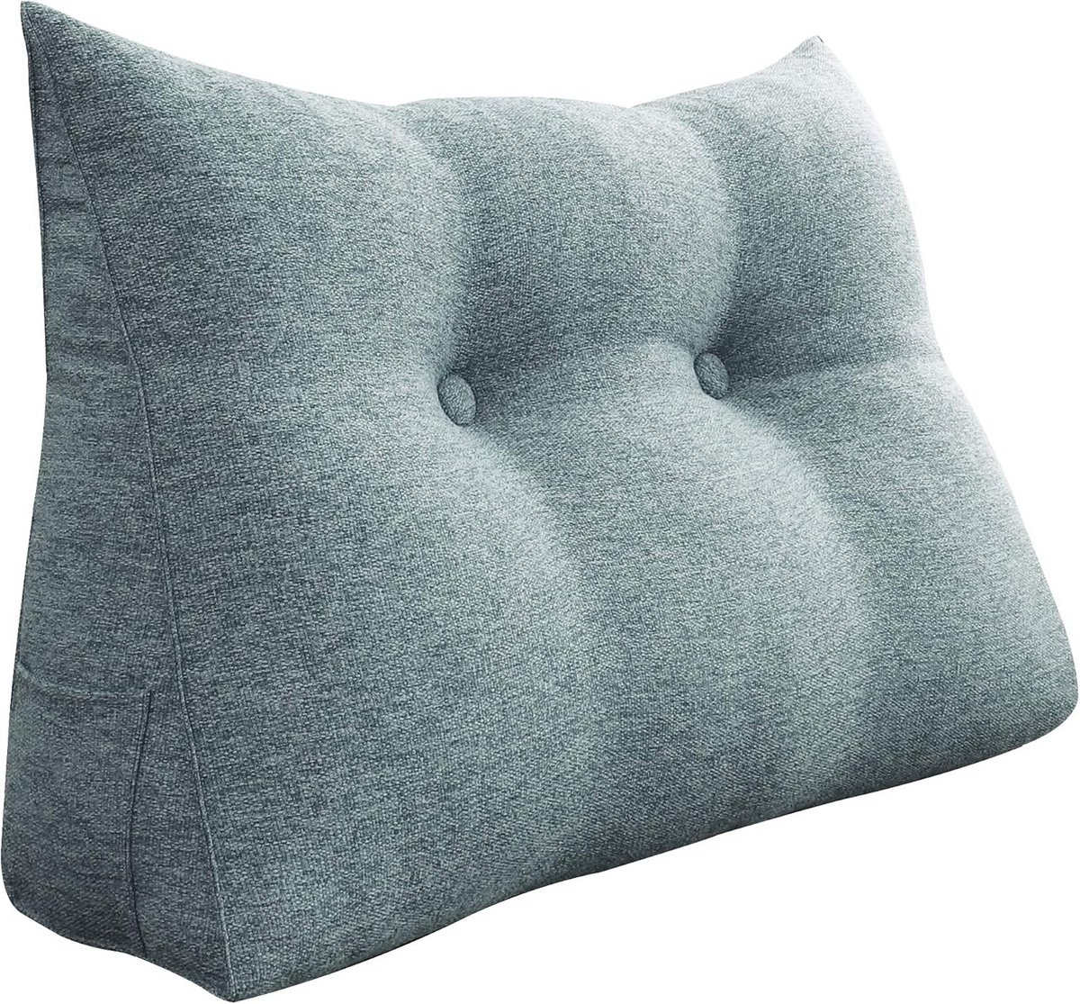 Groot driehoekig rugleuning kussen voor bed en bank met afneembare hoes