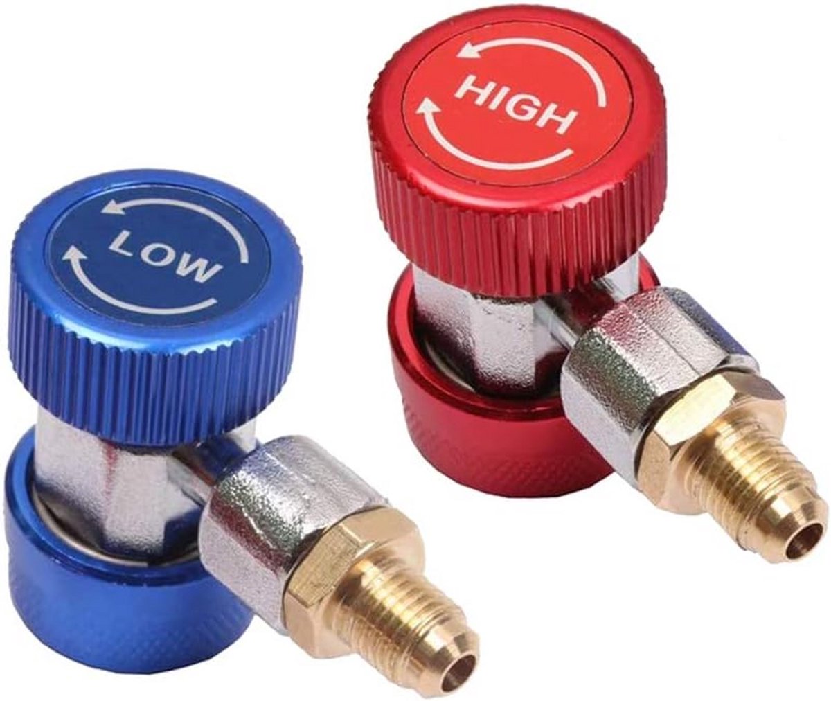 R134a Airconditioning Adapter Set voor Snellkoppelingen Hoog en Laag