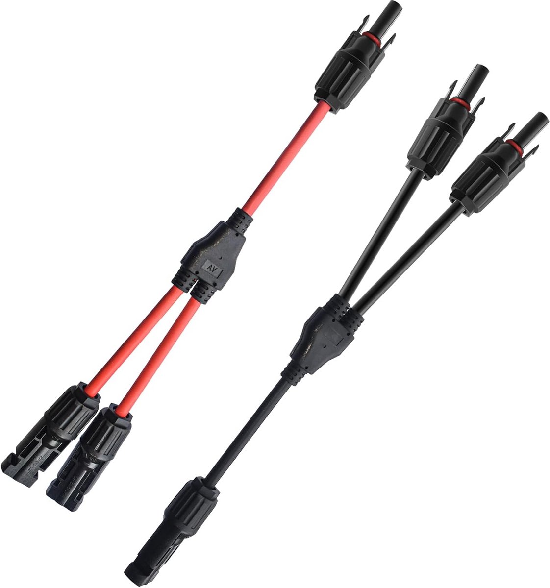 MC4 Y Adapter Kabel voor Zonnepanelen, 1 Paar 6mm2 Verdeelkabel