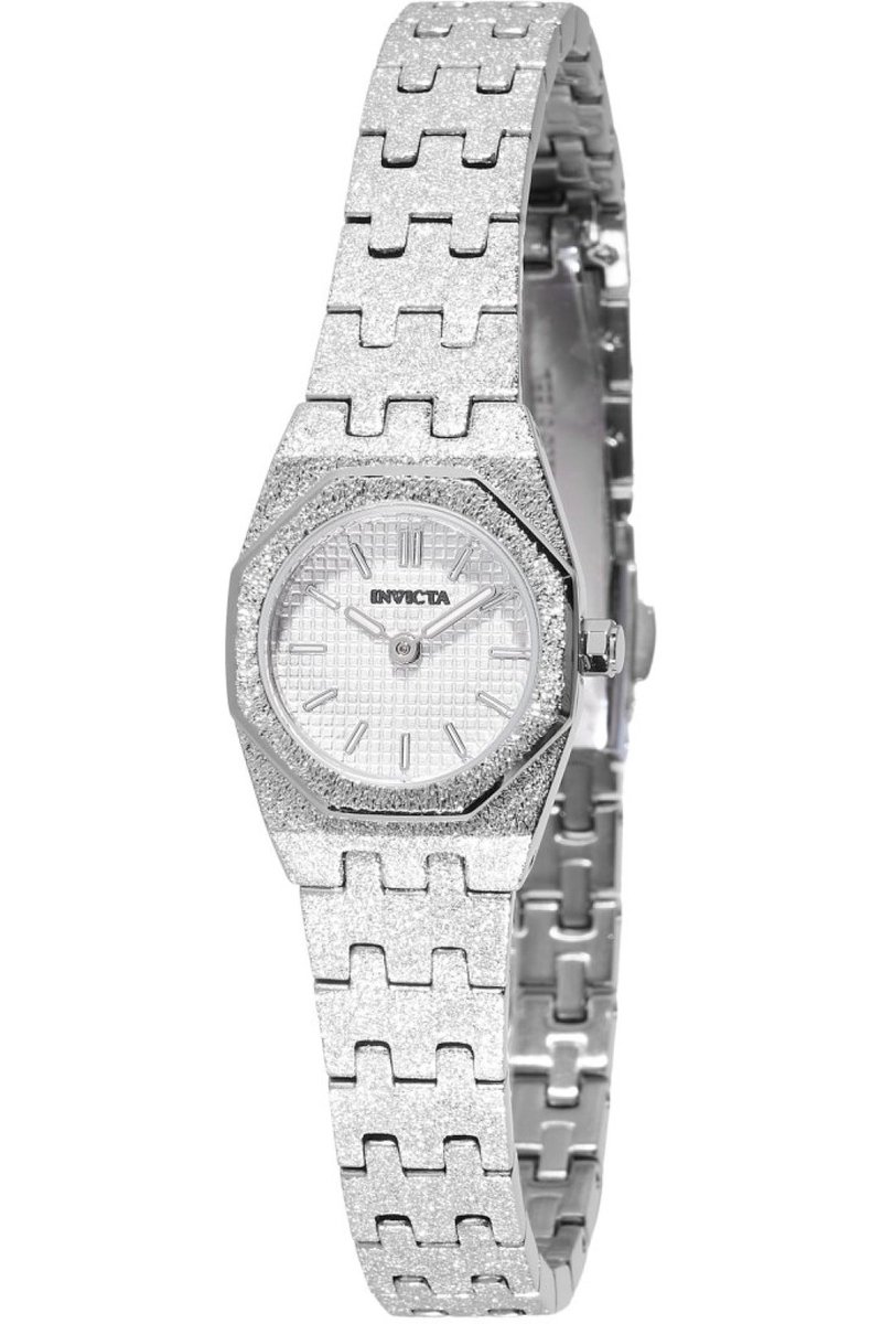 Invicta Mini 49870 Dames Horloge - Waterdicht - Analoog - Quartz Uurwerk - Roestvrij Staal met zilveren Wijzerplaat - 19mm