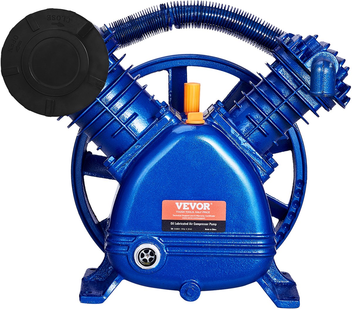 VEVOR Compressorunit Zuigercompressor Luchtcompressor 5,5 Pk Dubbele Cilinder