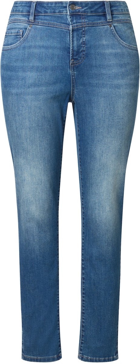 Laurasøn - Dames - Jeans met hoge taille slim - Blauw denim - Maat 56