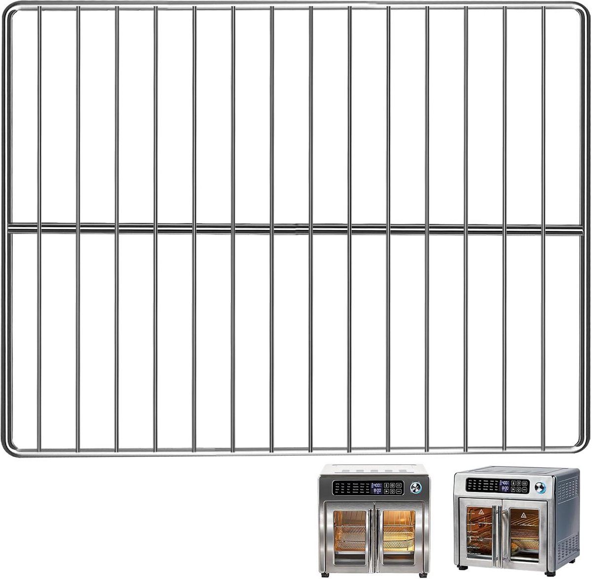 RVS Airfryer Bakrek Rechthoekig voor Airfryer Accessoires 31,8 x 29,9 cm