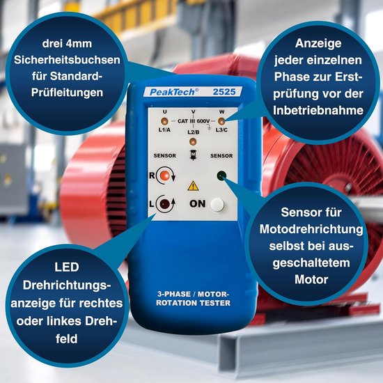Havé-Digitap - Kyoritsu 8031 Draaiveldmeter bereik van 110V tot 600V AC