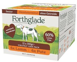 Graanvrij Hypoallergeen Natvoer voor Senior Honden - Mixpakket 12 x 395 g