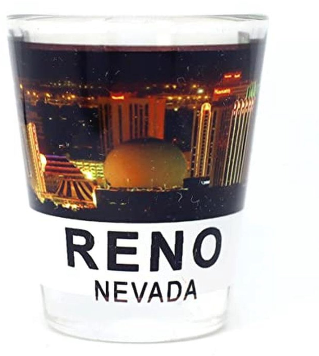 Souvenir Shot Glass van het Stadsskyline van Reno Nevada - Unieke Collectible