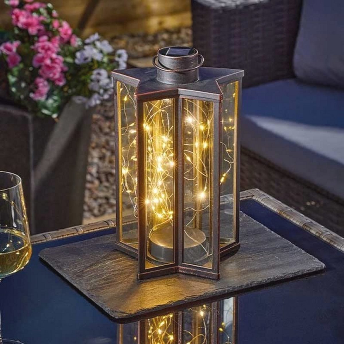 Zonne-energie Star Lantaarn Buitenlamp met Vuurvlieg Effect