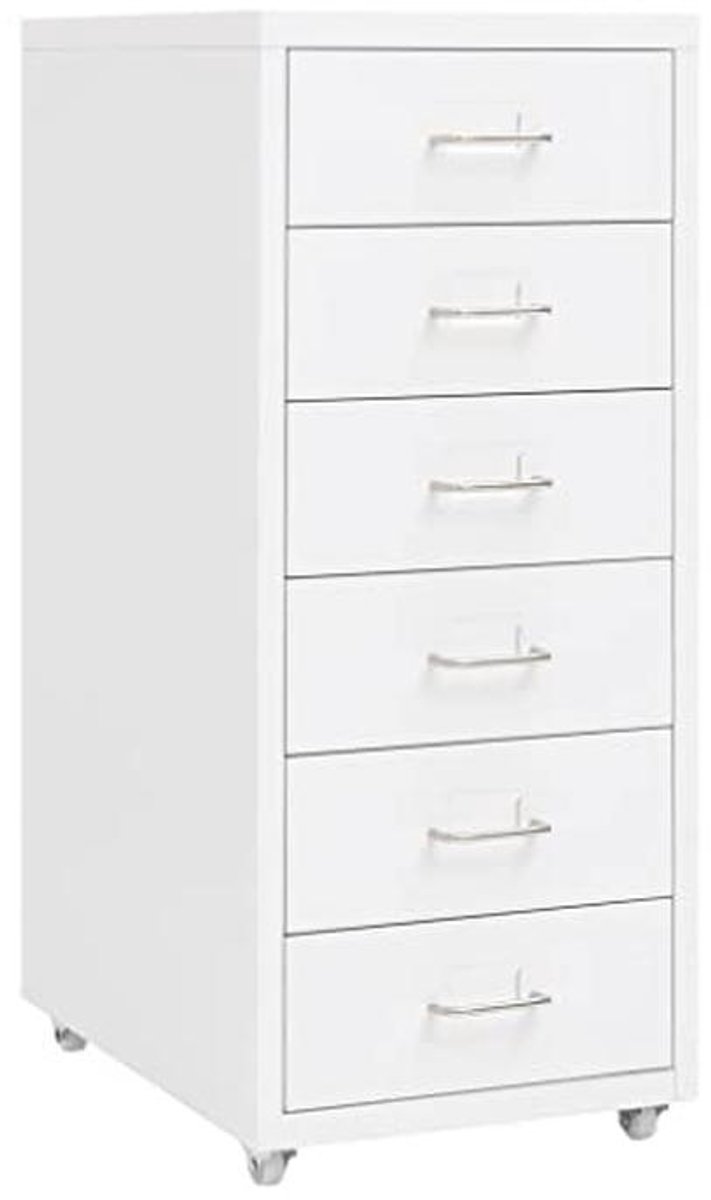 Mobiele ladeset 28x41x69 cm - Wit metaal