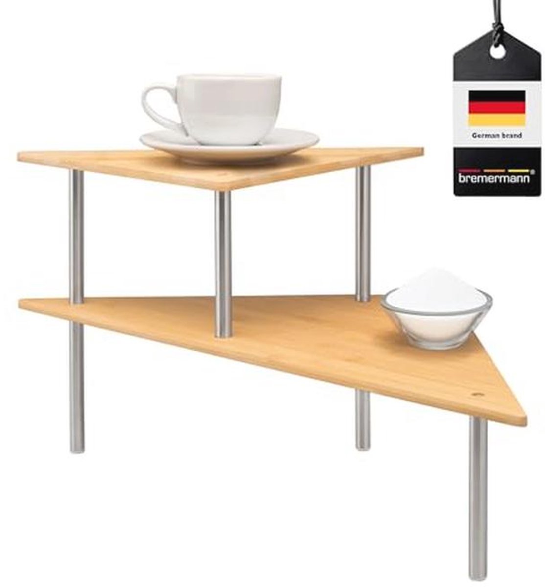 Keukenhoekrek van Bamboe - Multifunctioneel Keukenrek en Kruidenset