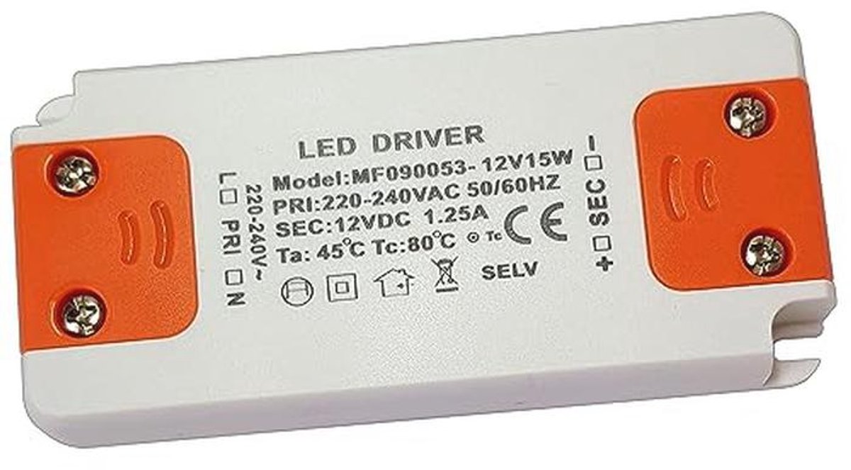 LED transformator 12V DC 15 Watt