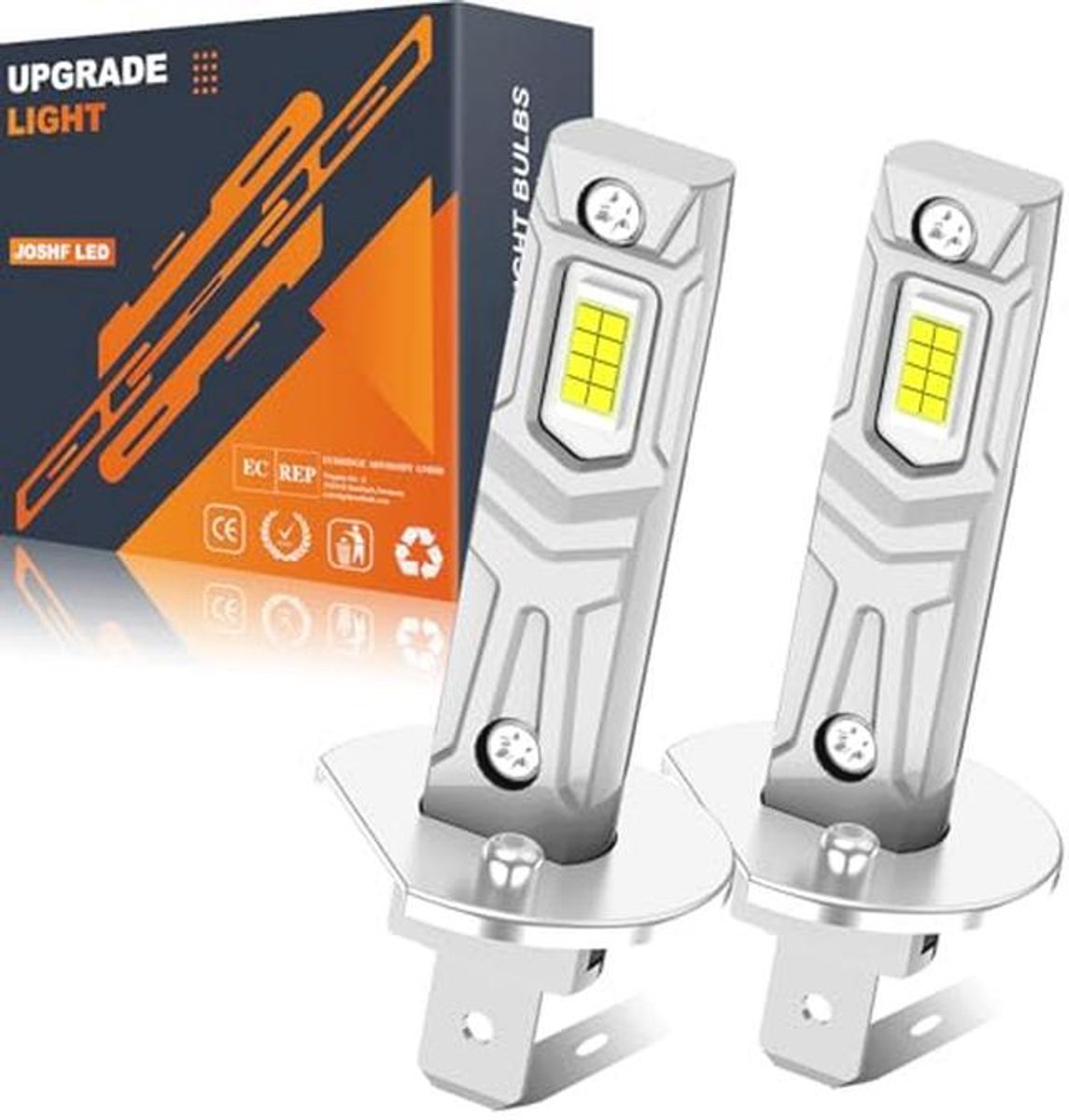 H1 LED Lampen 18000LM - 500% Helderder 6500K Wit - CANbus Voorbereid - Set van 2