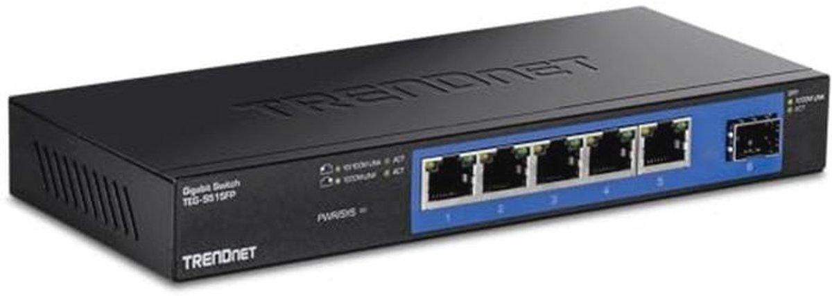 4-poorts Gigabit Switch met SFP-slot en 10 Gbps schakelcapaciteit