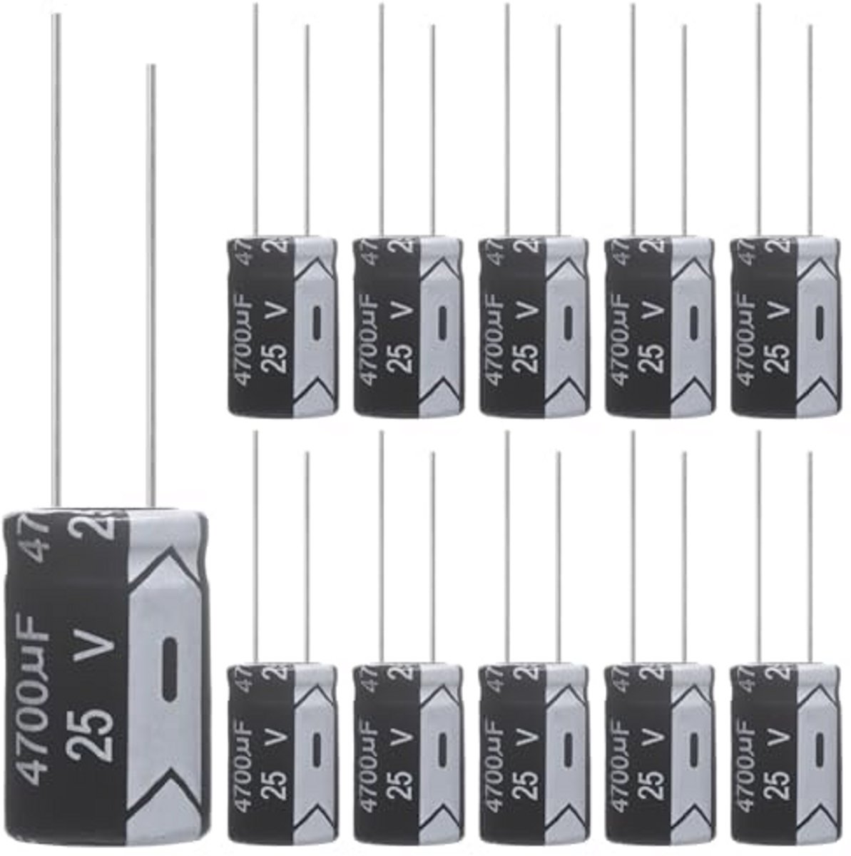 Elektrolytische Condensator 4700uF 25V - 10 Stuks