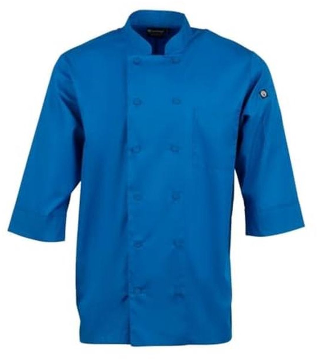 3/4 Mouw Chefs Jas voor Unisex - XL - Blauw