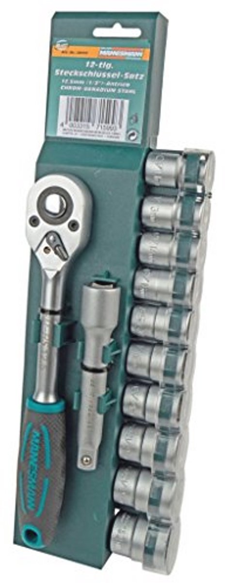 12-delige steeksleutelset 12,5 mm (1/2 inch) - Premium kwaliteits gereedschap voor doe-het-zelf en professionals