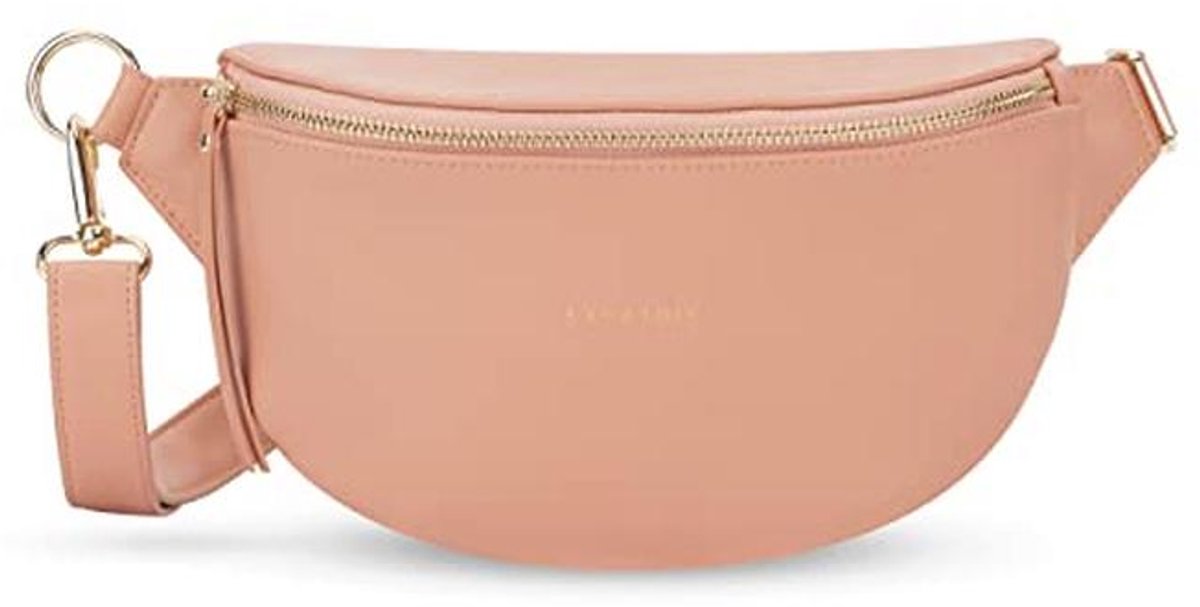 Heuptas voor dames - Gordeltas voor festivals, reizen en dagelijks gebruik - Veganistisch leer, stijlvol, waterafstotend - Roze - Eén maat