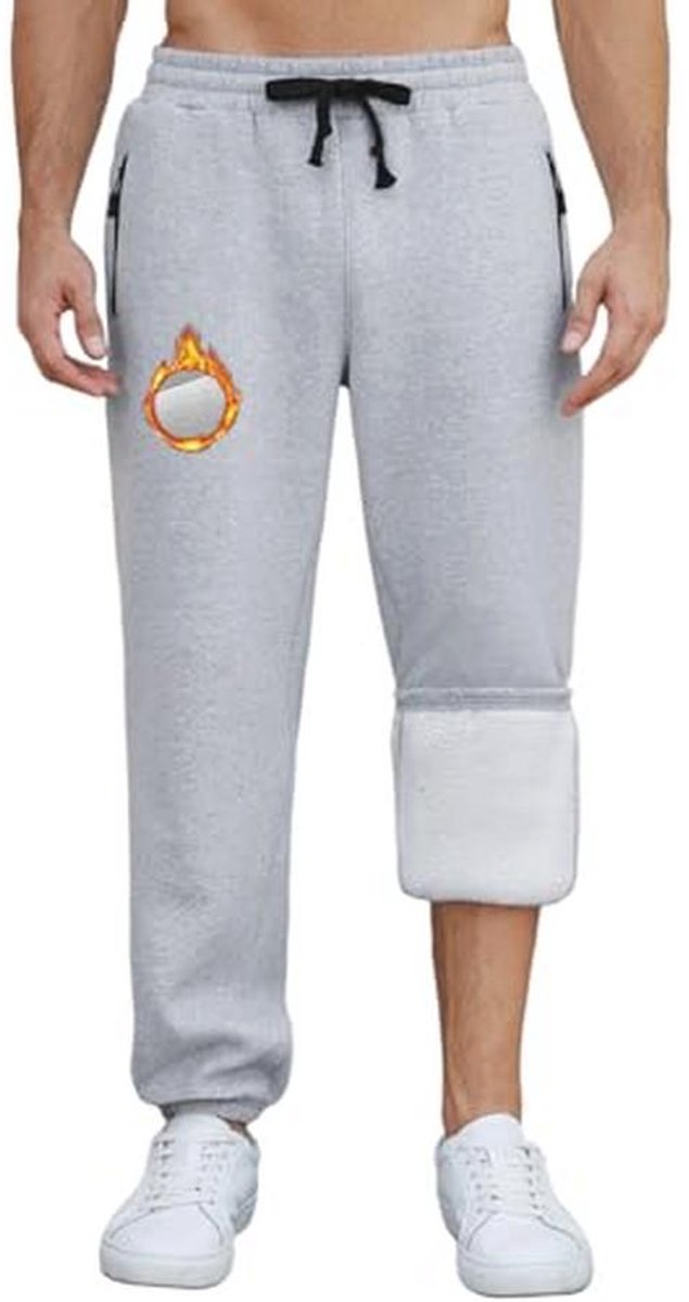 Heren Fleece Gevoerde Joggingbroeken met Ritszakken voor Winter