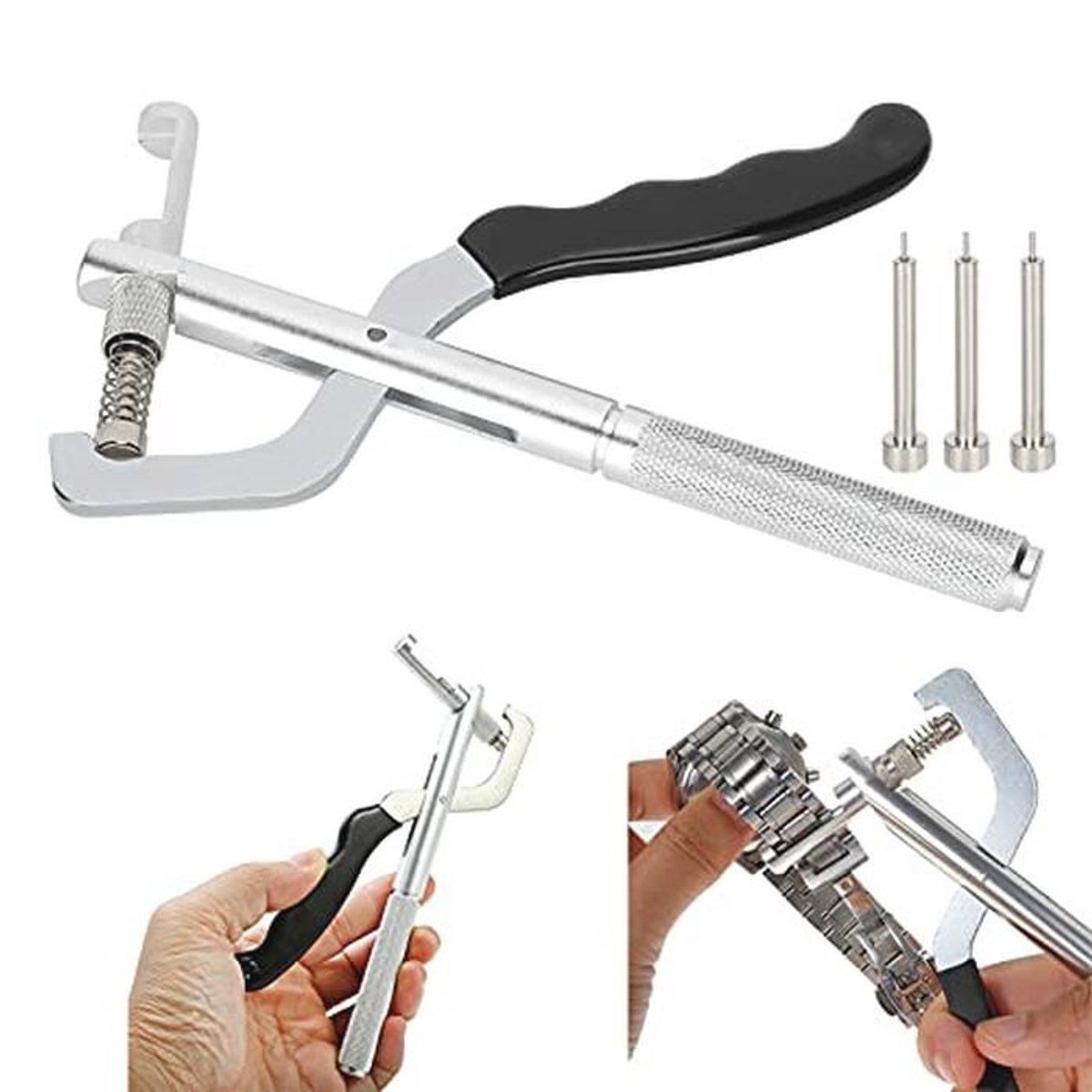 Horlogebandverwijdertang - Eenvoudig Horlogebanden Verwijderen met Drie Reservekoppen