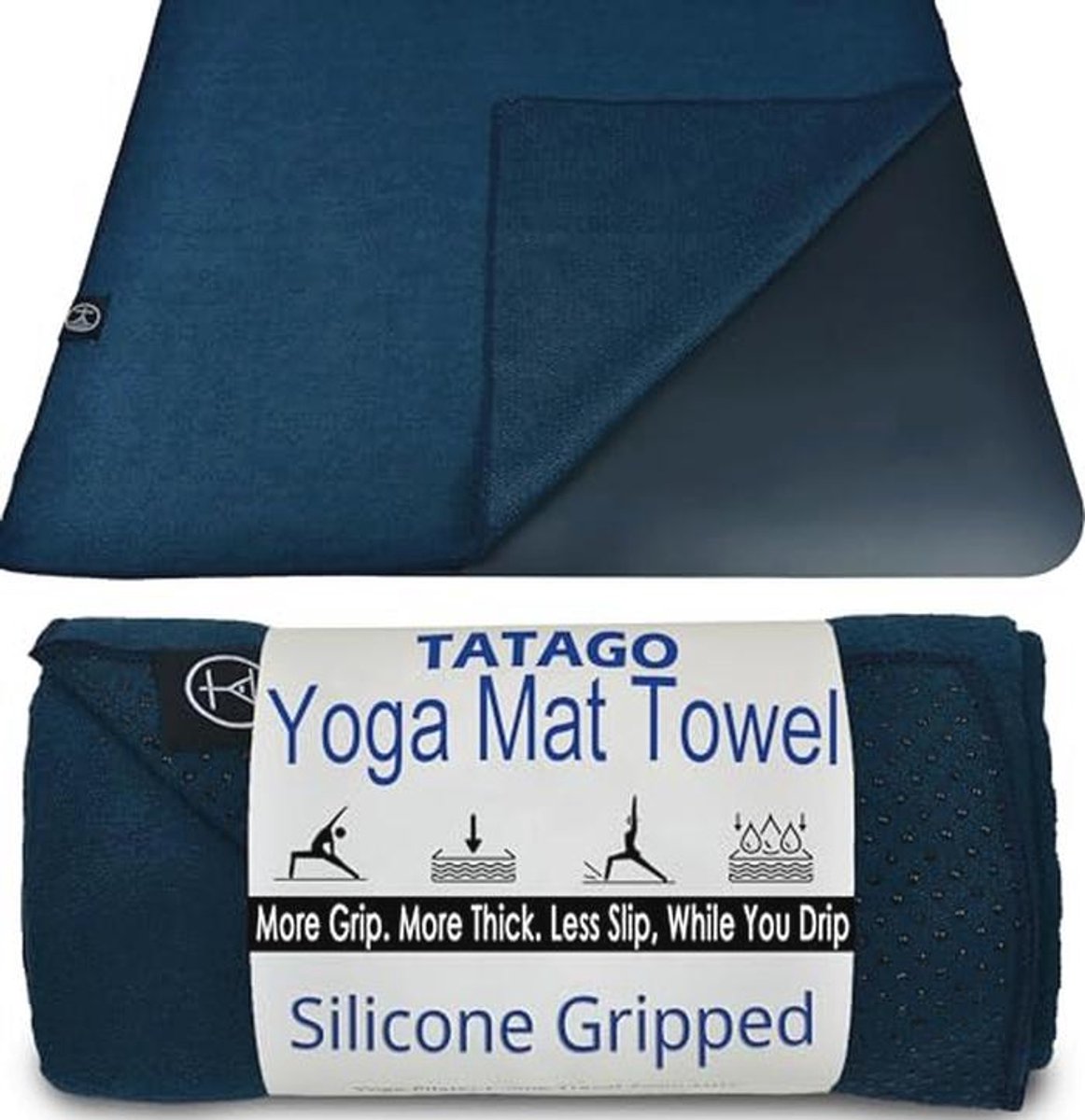 Yoga Handdoek met Antislip Grip - Microfiber Handdoek voor Hot Yoga & Gym