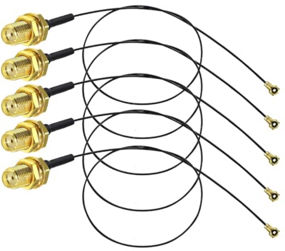 5 Stuks U.FL Mini PCI naar Omgekeerde Polariteit SMA Pigtail-antenne - 20 cm WiFi-kabel