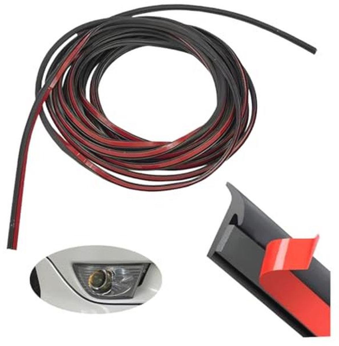 Auto Afdichting Rubber Weerstrip voor Geluidsisolatie - 5m T-Edge Afdichtingstekening