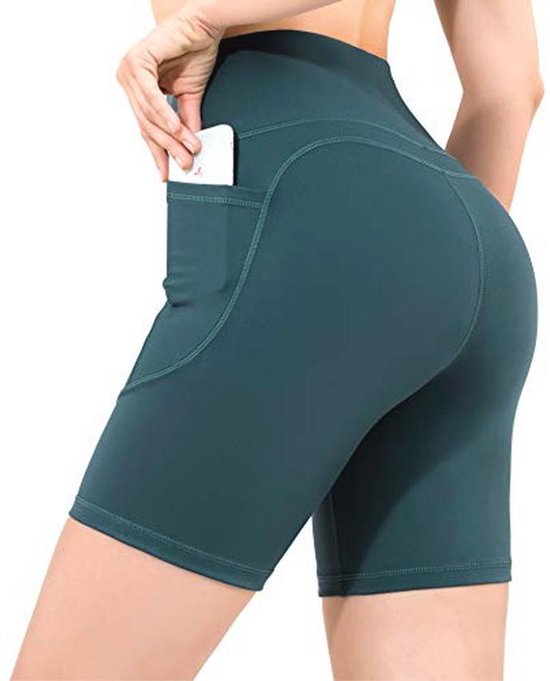 Hoge Taille Yoga Shorts voor Dames met Zakken - Tummy Control Biker Sport Shorts — afbeelding 5