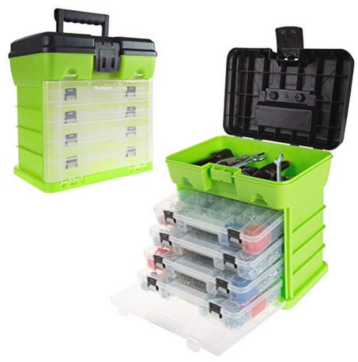 Duurzame Organizer Utility Box met 4 Vakken voor Gereedschap, Vis Tackle, en Kralen