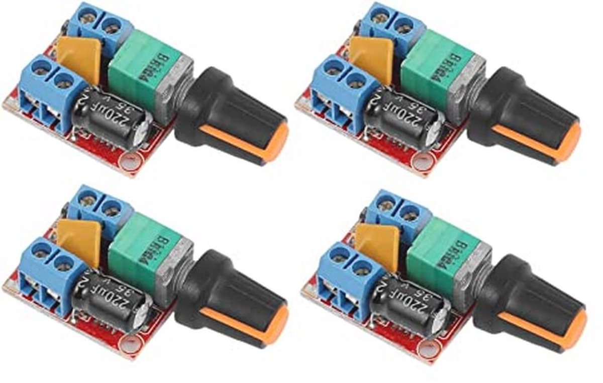 4 Stuks DC Motor Snelheidsregelaar met PWM Controller - Traploze Variabele Spanningsregelaar voor 3V-35V