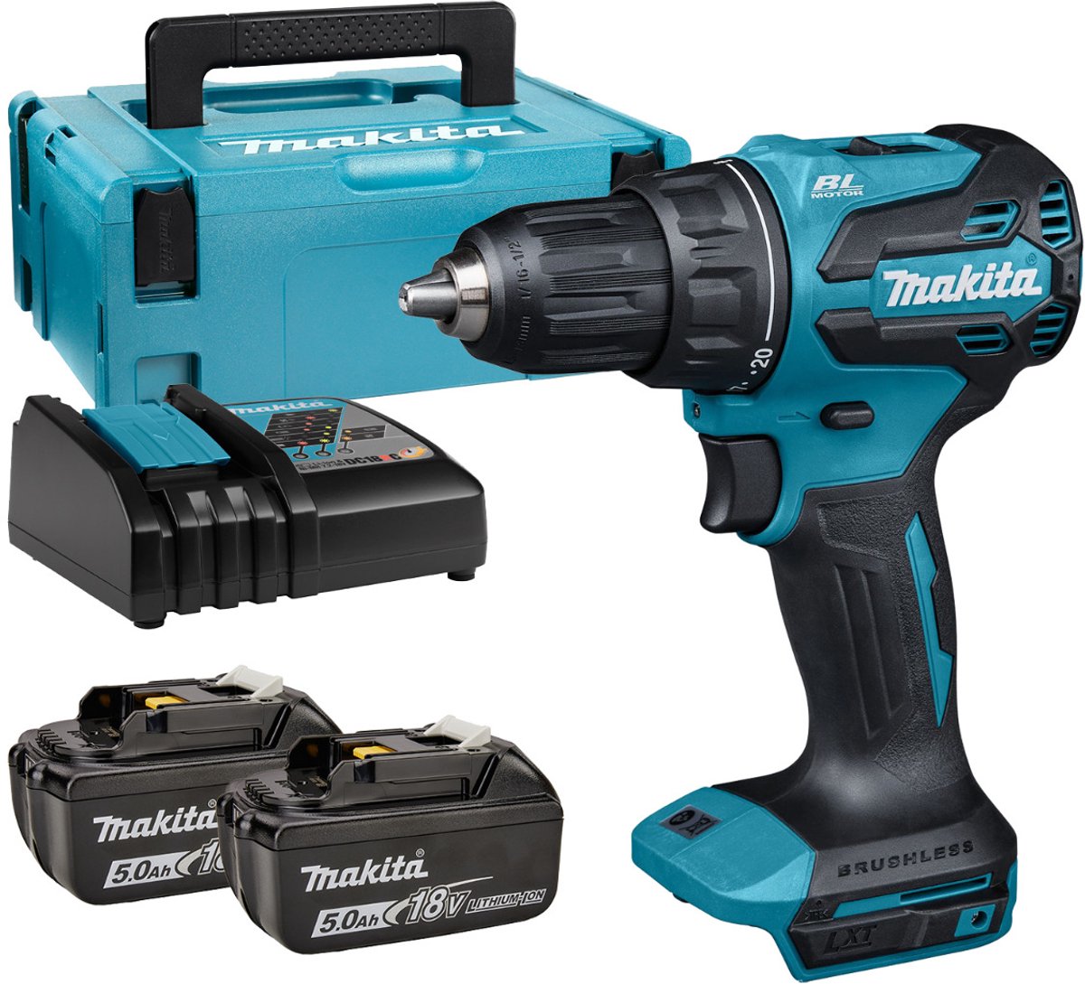 Makita DDF490RTJ Accu schroefboormachine 18V 5.0Ah in Mbox