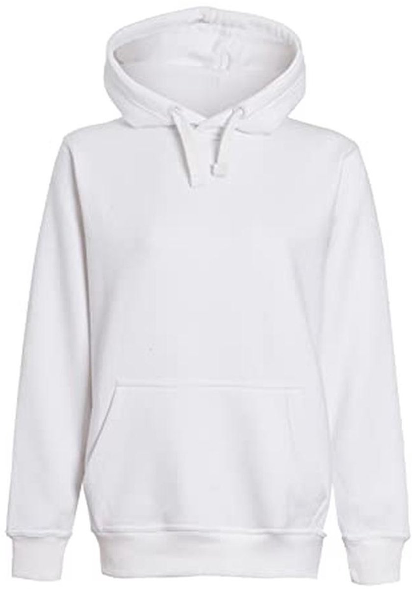 Oversized Dames Hoodie Top met Rits - Sweatshirt - Maat 38-46 - Wit