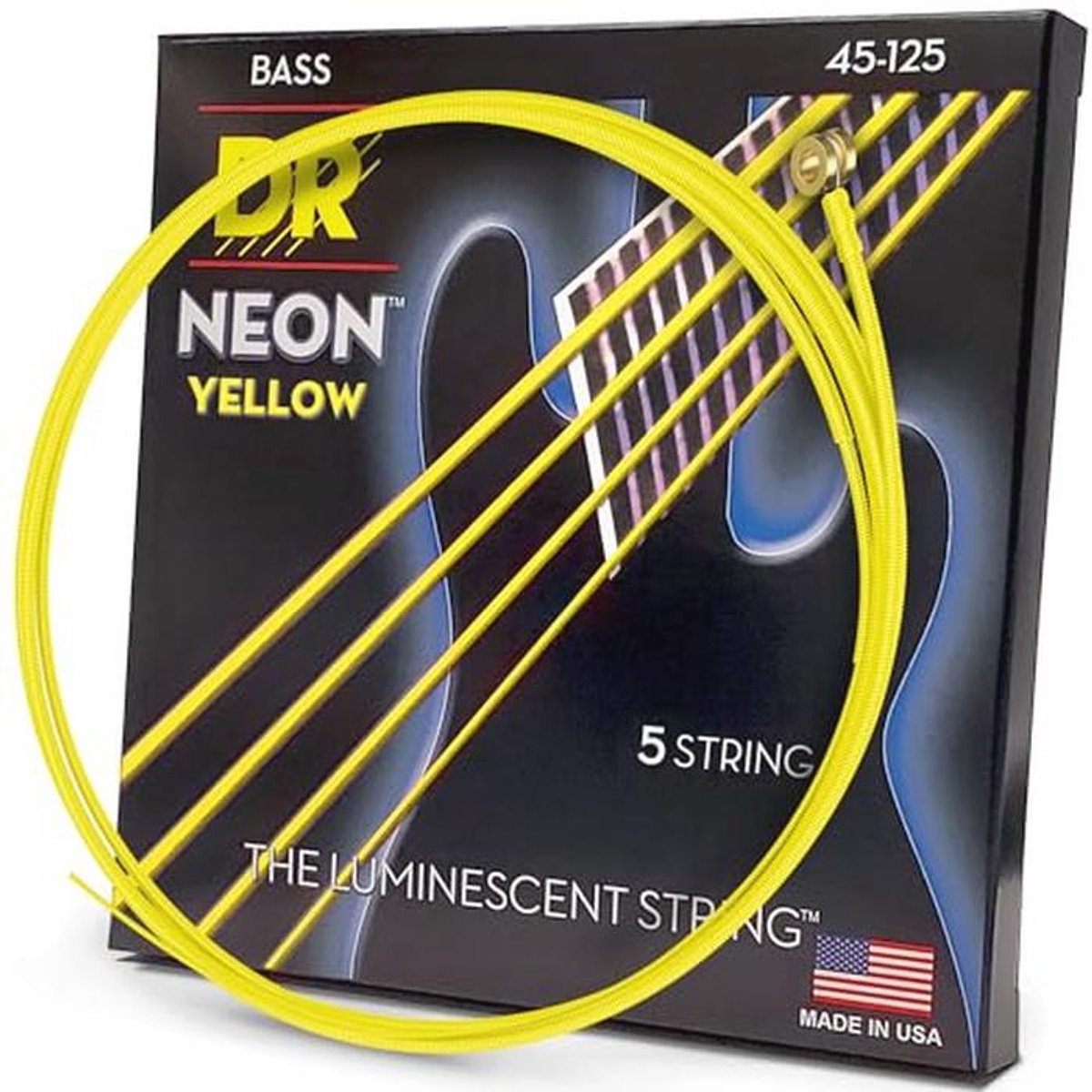 Neon Basgitaar Snaren - Lichtgevende Kleur Gecoate Snaren voor Optredens