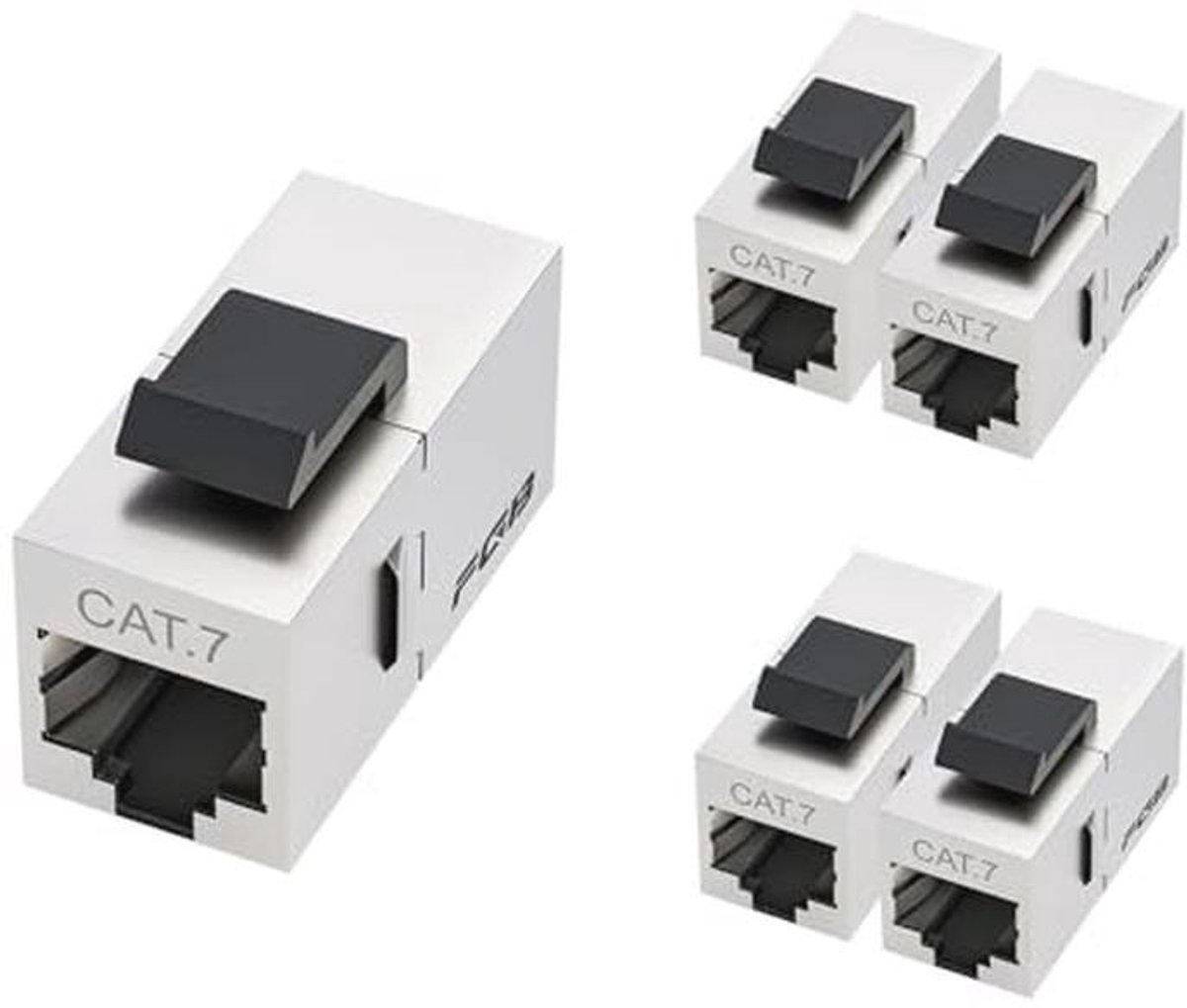 10Gbps Cat7 Keystone Module RJ45 - Afgeschermde Ethernet Koppelingen voor Netwerk Patchpaneel (5 Stuks)