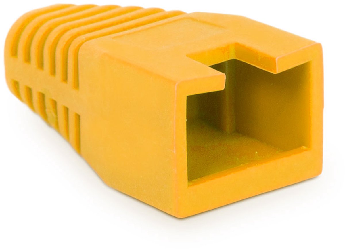 100x RJ45 Trekontlasting Geel – Kabelbescherming voor 8P8C UTP/FTP – Netwerkkabel Strain Relief – Rubber - 100 Stuks [05287SA]