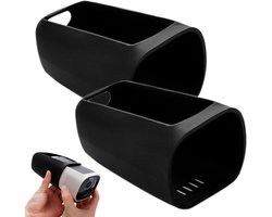Set van 2 weerbestendige siliconen hoesjes Geschikt voor Eufy Security S330 en EufyCam 3, zwarte siliconen hoes Geschikt voor beveiligingscamera's, Geschikt voor Eufy Cam 3 beveiligingscamera.