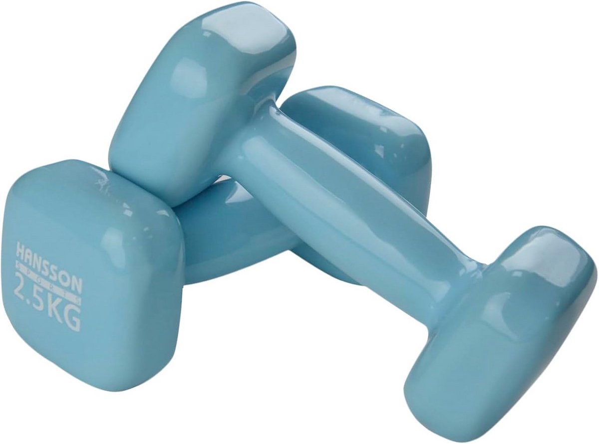 Set van 2 Vinyl Halters | Dumbbells voor Fitness en Krachttraining (0,5 - 5,0 kg)