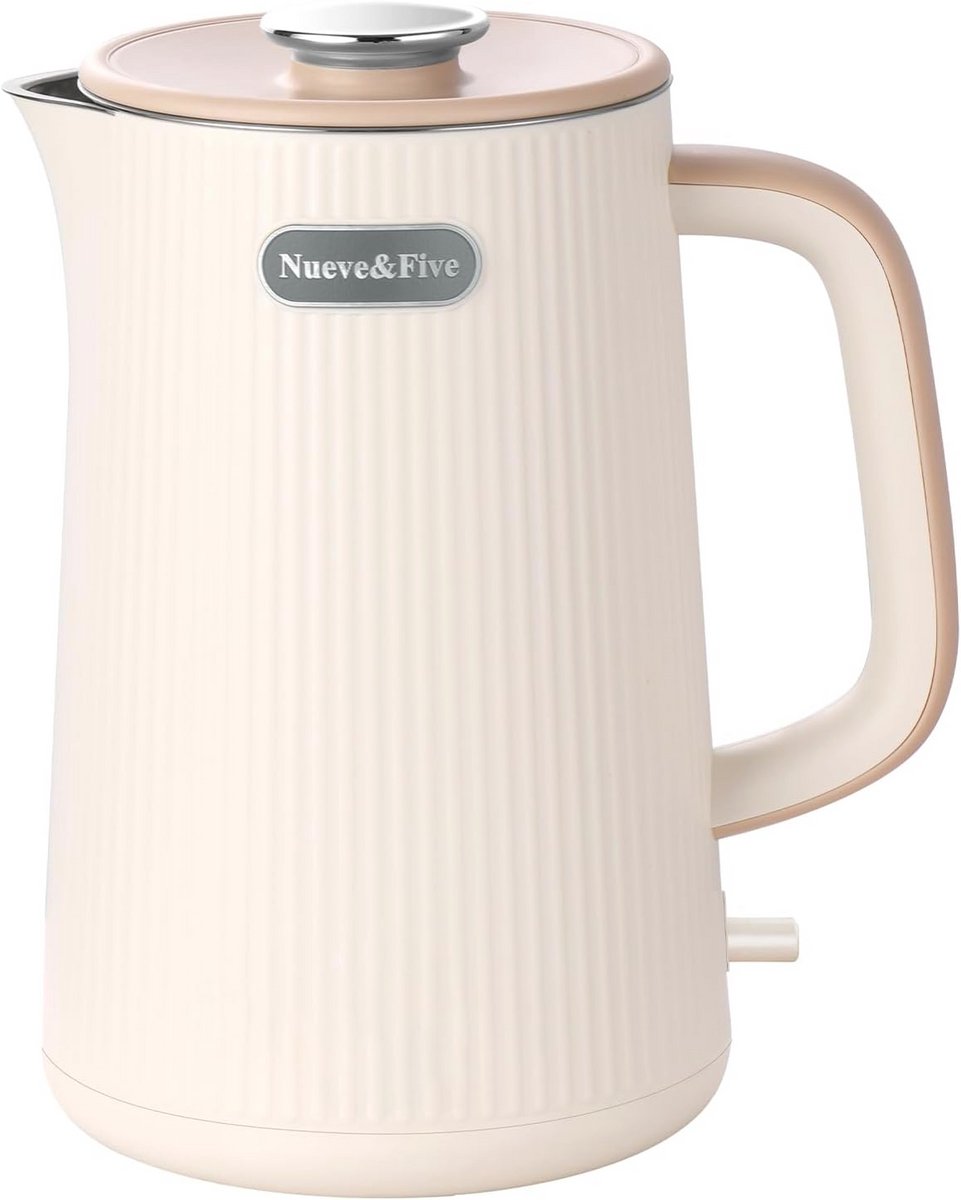 Dubbelwandige Elektrische Waterkoker 1.7L - Snelle Verwarming, Automatische Uitschakeling, Roestvrij Staal