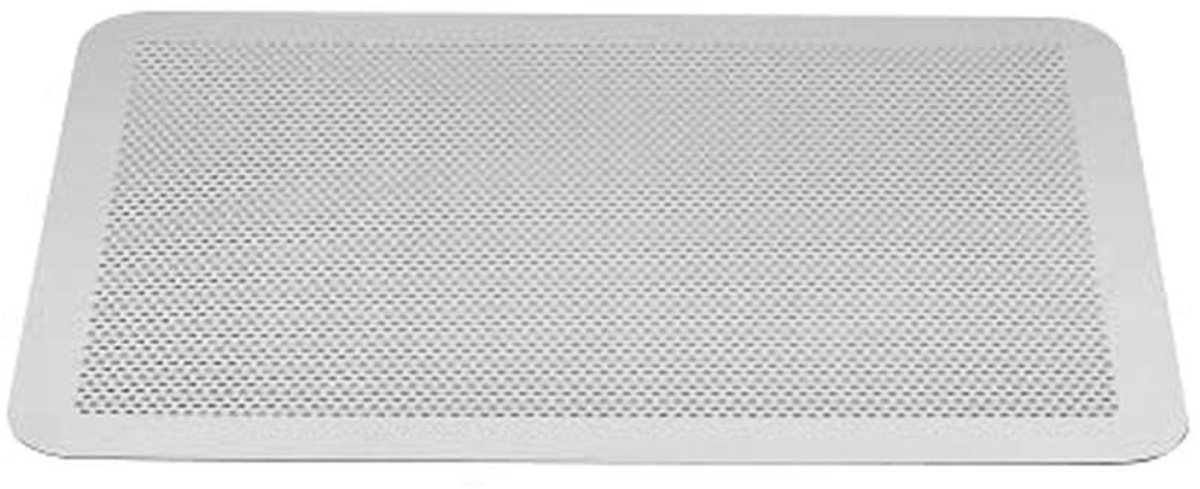 Griddle met gaten - Aluminium bakplaat 40 x 30 cm, 1.5 mm dik, grijs